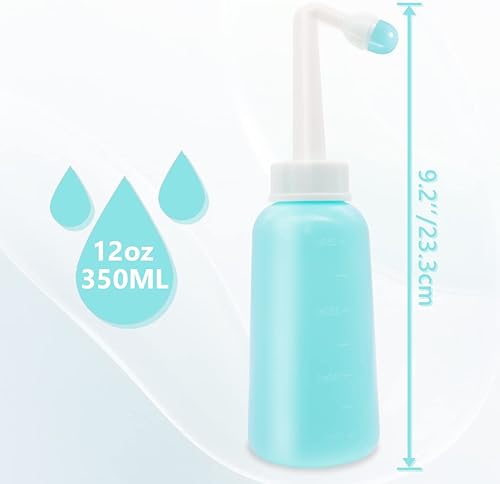 Miniatura 6 de Peri Bottle para cuidado posparto, botella perineal de 12 onzas esenciales posparto boca abajo para recuperación perineal y limpieza después del