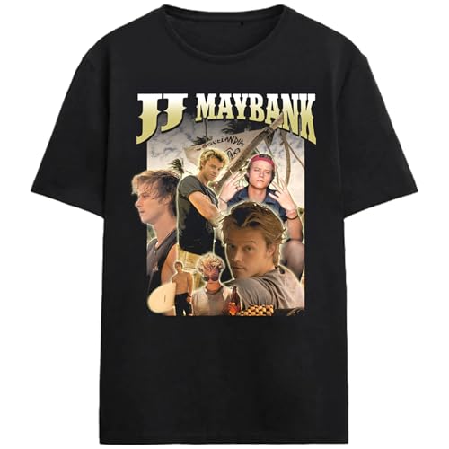 Outer Banks The Many Poses of JJ Maybank Adult Black Crew Neck Short Sleeve T-Shirt-XS
