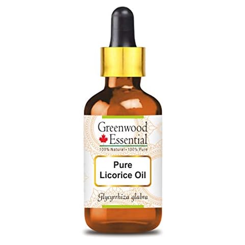 Greenwood Essential Pure Liquorice (Licorice) Oil (Glycyrrhiza glabra) with Glass Dropper Premium Therapeutic Grade for Hair, Skin & Aromatherapy 5ml (0.16 oz) Cover