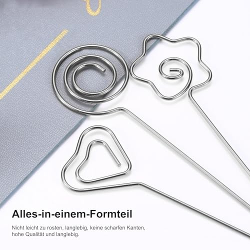 Cyleibe Metalldraht Memo Foto Clip, 50 Stück Zettelclips, Fotohalter DIY Handwerk Draht Klammern, Stehen Memo Foto Clip für Hochzeit Geburtstag Party Tischdeko