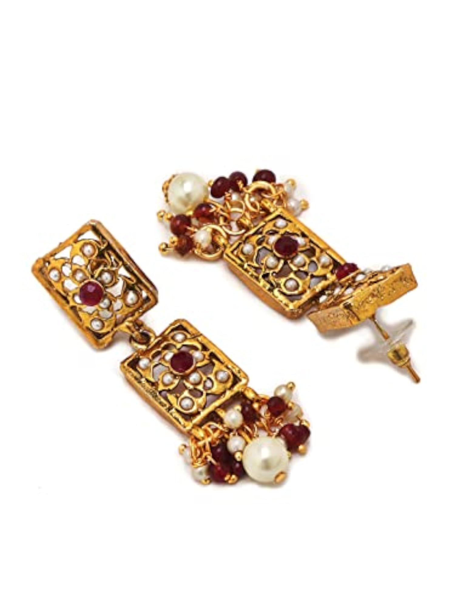 Traditional Choker Necklace Set with Earrings (YBNK_50343)