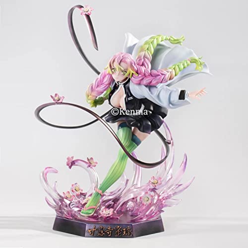 Image of KENMA | Demon Slayer Kanroji Mitsuri Anime Action Figure | The Love Hashira Kimetsu no Yaiba | Anime Figurine Statue Weeb Manga Collectible Model Toy | 21.5 Cms