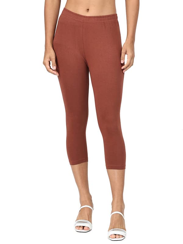 Image of Robinbosky Premium Stretchable Cotton Capri Legging for Women | Suitable for Formal wear & Casual wear | High-End Elastic Makes. The Leggings Squat Proof and Durable for Travel, Yoga, & Workout.