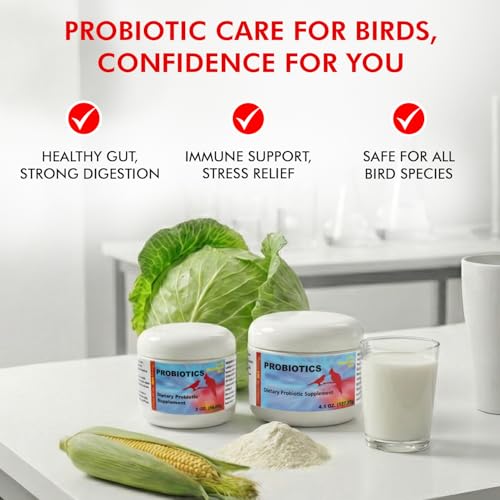 Morning Bird Probiotics for Birds 2 oz – Digestive Health Supplement Supporting Gut Balance, Nutrient Absorption, & Immune Support – Easy Mix Powder Supplement for All Bird Species - Image 5