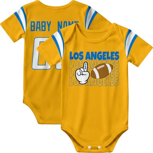 Image of KREDE Baby Clothes Custom Name Bodysuit for Baby Boy Gifts | Short Sleeves Bodysuit with Custom Number Name