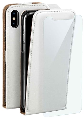 Premium case iPhone X XS moex blanc étui à rabat de qualité