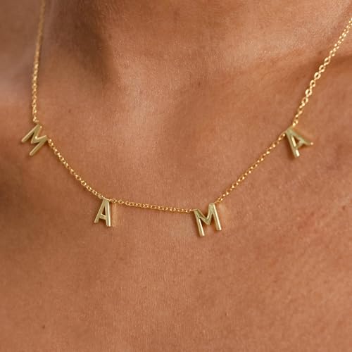 Mama Necklaces for Women, Mother's Day Gifts for Mom, 14K Gold Plated Dainty Necklace Non Tarnish Jewelry, Gifts for New Mom4