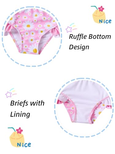 Image of Little Girls Two Piece Mermaid Bikini Set Ruffle Adjustable Summer Beach Bathing Swimsuit 3-7 Years for Kids