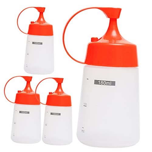 PRETYZOOM 4Pcs Reusable Squeeze Bottles for Condiments Honey Mustard and Jam Leakproof Transparent Sauce Dispensers for Home Kitchen Bbq and Restaurant Use