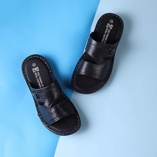 Image of Red Chief Leather casual slippers for men