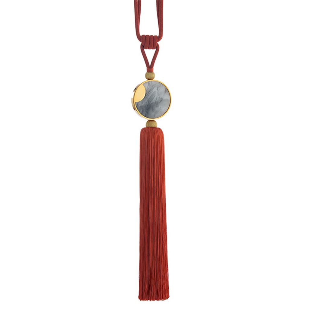 TJLSS Encre Nouveau Style Chinois Sangle de Rideau Corde Boule Suspendue Gland Grande Boucle de Rideau en Forme de Pointe