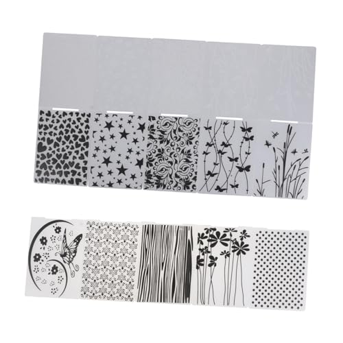 SHINEOFI 10 Sztuk Forma Do Ciasta Plastikowy Szablon Do Wytłaczania Folder Do Wytłaczania Wykrojniki Do Wycinania DIY Szablon Do Wytłaczania Wykrojniki Do Wycinania Kartek Plastikowy