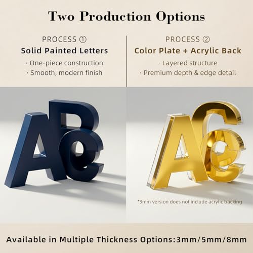 Image of Custom Acrylic Sign, Personalized Business Logo Name Sign, 3D Laser Cut Acrylic Letters, Custom Business Signage for Storefront, Salon, Bar, Office, Studio or Home Wall Decor