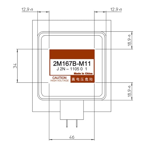 Magnétron 2M167B-M11 avec chauffage efficace pour micro-ondes