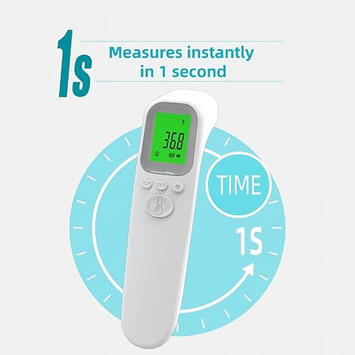 Image of No-Touch Forehead Thermometer for Adults, Infrared Digital Thermometer for Kids, Touchless Baby Thermometer, Accurate Reading with LCD Display for Home Use Family Healthcare