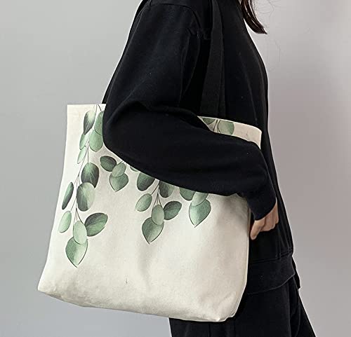 Women Canvas Tote Bag For Women Shoulder Bag With Zipper Work Beach Travel And Shopping Grocery Bag One Size #TOP6