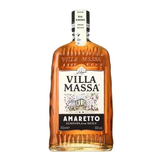 Villa Massa Amaretto – Licor Italiano de Almendras Amargas – Sabor Suave y Aterciopelado – Botella de 700 ml