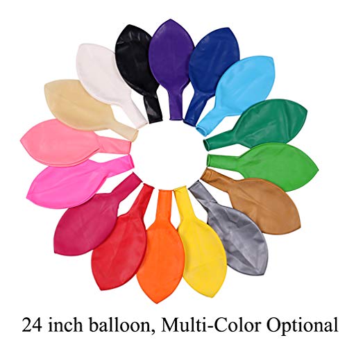24 Inch Latex Round Balloons 10 Pack Macaron Blue Thick Big Balloons for Photo Shoot Wedding Baby Shower Birthday Party Decorations by IN-JOOYAA by IN-JOOYAA - Image 5
