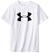 Under Armour Boys' Tech Big Logo Short Sleeve T-Shirt, White/Black, Youth Large