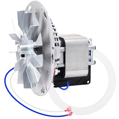 Hiorucet A-E-027 Combustion Exhaust Blower Fan Motor for Breckwell Pellet Stove Parts P24I, P24, P23, P23I, P22, P22I, P20, P26, P32I, SP1000, P1000 Big E, P2000, P2700, P4000 and US Stove/USSC 5040