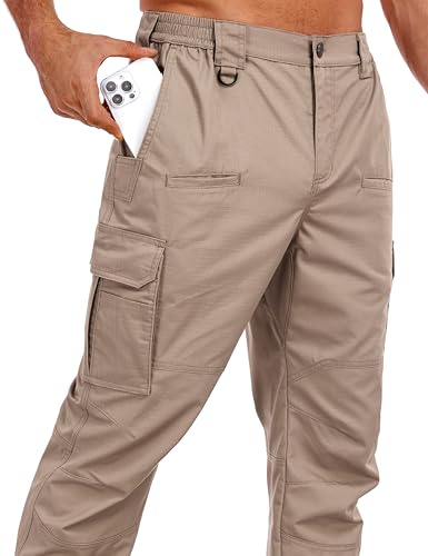 Lzzidou Men's Tactical Cargo Pants Ripstop Lightweight Work Pants Water Resistant Outdoor Hiking Pants with Multi Pockets3