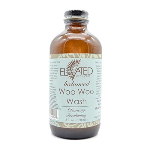 ELEVATED Woo Woo Wash - Natural Feminine Wash for Women Stay Fresh, Moisturized & Balanced | 8oz Glass | Vegan, Herbal Infused (Balanced - Citrus Sage)