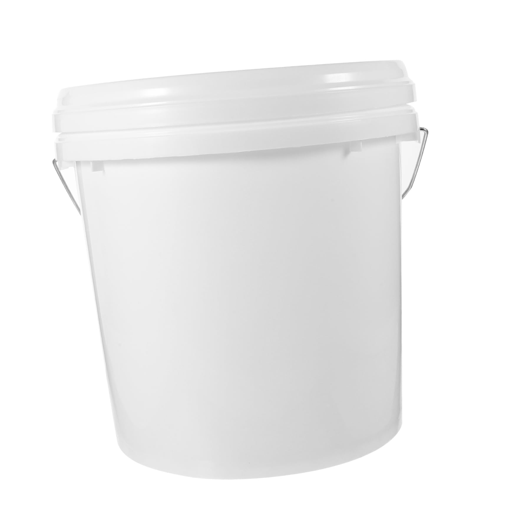 POPETPOP Cubo de Pintura Redondo de 10 litros White con Tapa Hdpe