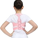 BCCCLLLSA Posture Corrector Adjustable Brace Support Belt,Prevent Humpback Upper Back Posture Brace for Teenagers Boys and Girls Back Posture (Color : Gray, Size : Medium) (Medium)