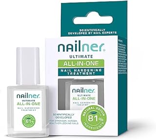 Nailner Ultimate All-in-One Nail Hardening Treatment  Nail Polish Strengthener  Clear Nail Varnish  Nail Strengthener for Damaged Nails  For Stronger, Harder, Healthier-Looking Nails  10ml