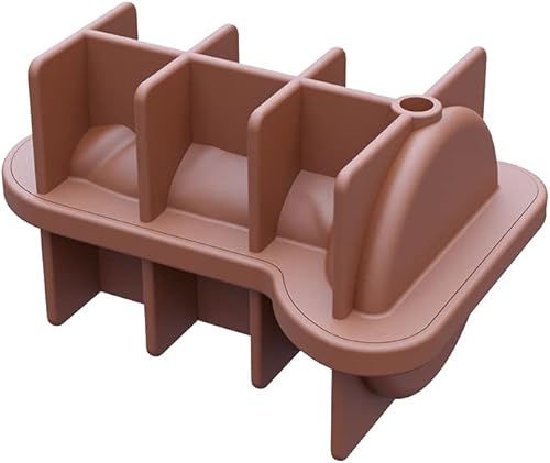 Miniatura 8 de Bandeja de silicona marrón para cubitos de hielo para bromas de hielo, para enfriar hielo, whisky, cócteles, hacer bloques de hielo, divertidos