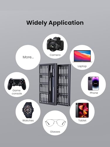 Image of AXTH 50-in-1 Precision Screwdriver Set, Professional Magnetic Small Repair Tool Kit for Electronic Devices, Mini Screw Driver with Flat, Philips, Torx, Hex, Pentalobe, Triwing, Triangle and More