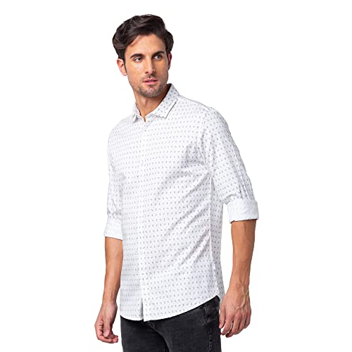 Image of Spykar Men's Regular Fit N /A Full Sleeve Printed Casual Shirts