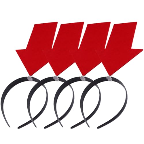 GNHG 4 Stück Pfeile Auf Dem Kopf Rot, Haarreif Pfeil, Halloween Stirnband, stirnband-spiel Lustige Party-stirnbänder Mit Pfeilspitze Weihnachtskopf-boppers-stirnband Niedliche Kopfbedeckung