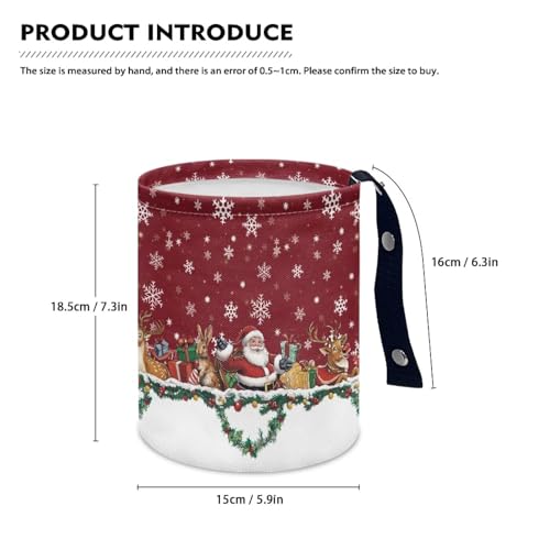 Image of Floral Mushroom Car Trash Bag Car Trash Can with Adjustable Buttons Collapsible Multipurpose Car Storage Bag Road Trip Essentials