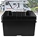 Keenso Battery Box, Heavy Duty Storage for 12V Automotive, Marine, and RV Batteries, Simplified Installation, Impact Proof and Durable, Fits Batteries Under 325x195x185mm