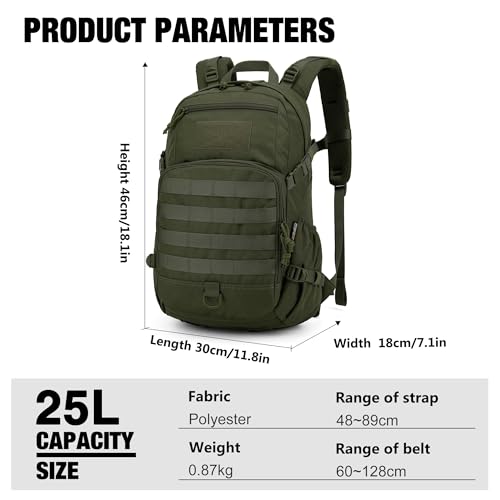 Foto von Mardingtop 25L Militär Rucksäcke Wanderrucksack Herren mit Trinksystem