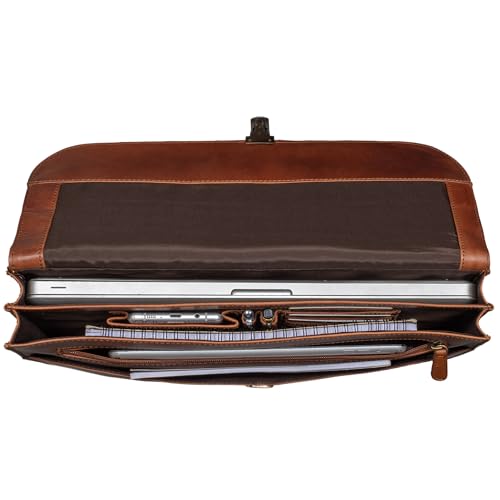Housse Cuir Vintage Macbook 15 Pouces pour Réunions et Bureau Nomade - 5