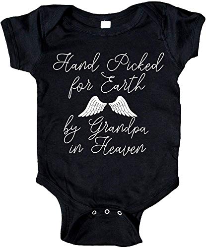 Hand Picked for Earth by Grandpa in Heaven Baby Onesie Clothes Infant Kids Bodysuit