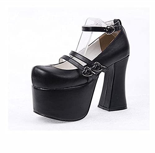 BB BEROBELLO FASHION IS AN ATTITUDE Women's 12.5cm High Heels Thick Platform Pumps Queen Cosplay Gothic Punk Lolita Shoes4