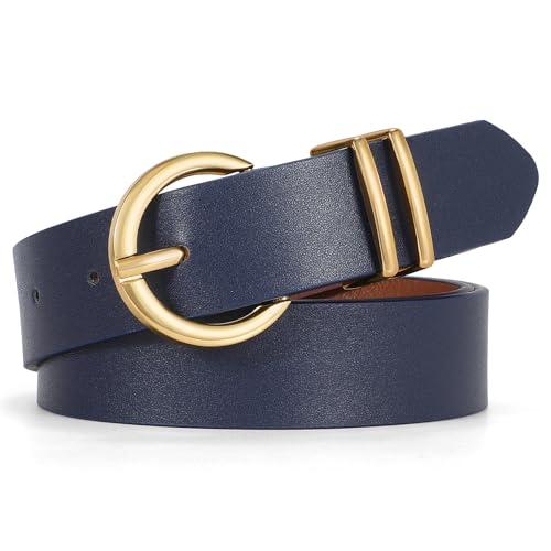 WHIPPY Women Leather Belt Fashion Design belt Gold Buckle Ladies Belt for Jeans Pants Dresses