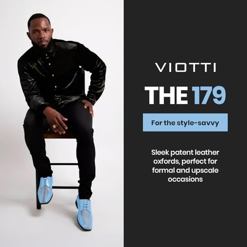 Image of Viotti 179, Casual Dress Oxford Shoes for Men, Satin Striped Lace-Ups, Men's Business Casual Leather & Satin Shoe, for All Formal Occasions
