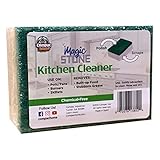 Compac Home Magic-Stone Kitchen Cleaner Scrub - 2-Sided Scouring Brick/Sponge, Easily Removes...