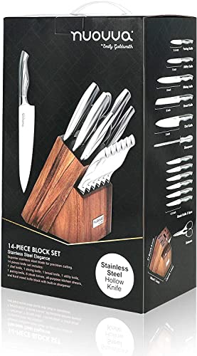 Nuovva 23120 Kitchen Knife Block Set – 14-Piece Knife Set With Hardwood Block thumb #7