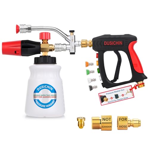 DUSICHIN Short Wand Pressure Washer Gun Foam Cannon 1/4