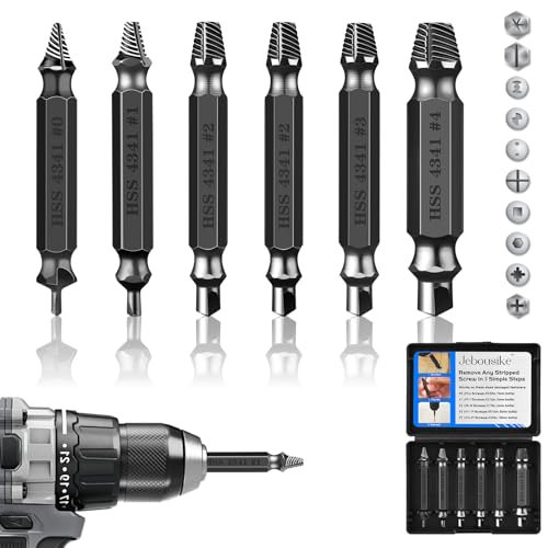 6Pcs Damaged Screw Extractor Set for Dismantling, Broken, and Rusted Screws