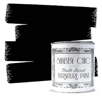 Shabby Chic Chalk Based Furniture Paint, Liquorice Black - 100 ml | Distressed Matt Finish for Furniture, Home Decor or DIY Project | Interior & Exterior | Non-Sand, Suitable for Wood, Plastic & Metal