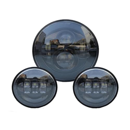 �o�C�N �w�b�h���C�g �ɓK������ �c�[�����O �ɓK������ �G���N�g�� �ɓK������ �O���C�h ���[�h�L���O �X�g���[�g �ɓK������ �O���C�h 7�C���` LED �w�b�h���C�g �z���C�g DRL 4.5�C���` �n���[ �t�H�O�����v �A�_�v�^�[�����O(Black 