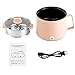 Produktbild WEIGR Kochtopf Elektrischer, 600W Hot Pot Ramen Cooker, Antihaft Cooking Pot mit Dämpfkorb, tragbare elektrische Mehrzweckpfanne für Zuhause, Büro und Studentenwohnheim (Rosa)