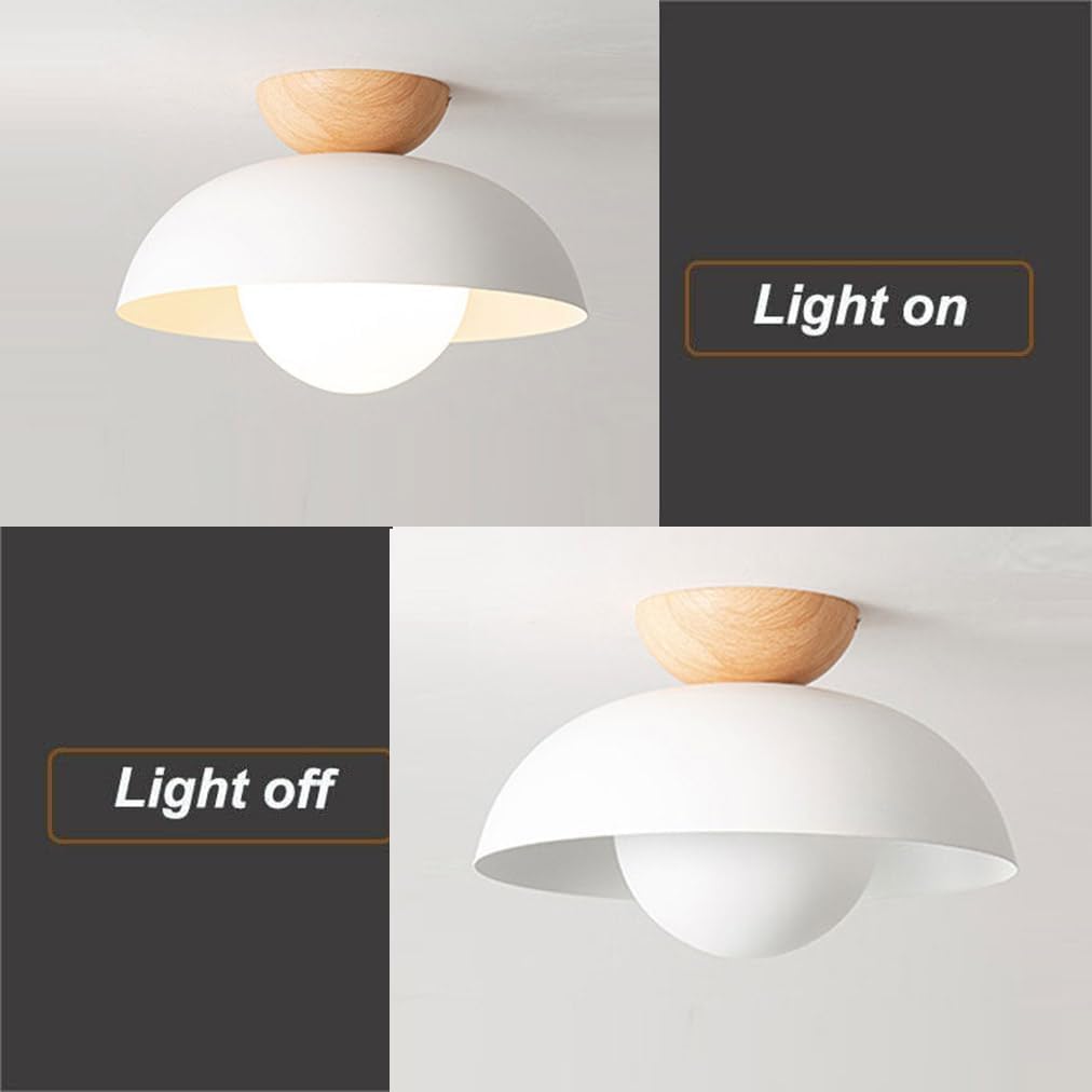 Minimalist Ceiling Light Round Ceiling Lamp Fixture Semi Recessed E14 Pendant Light Decoration Ceiling Lighting Fixtures Nordic Style Bedroom Aisle Corridor Entry