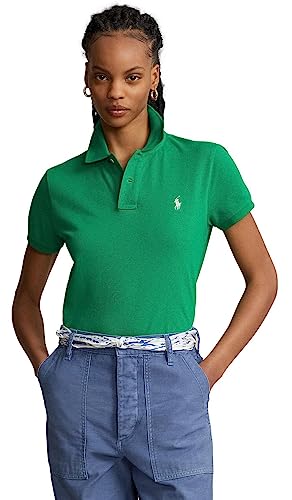 Image of Polo Ralph Lauren Women's Classic Fit Mesh Polo Shirt, BillardGreen, X-Small